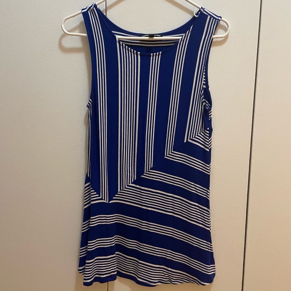 Cable & Gauge striped tunic tank top blouse
